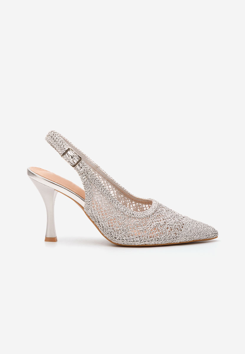 Chaussures à talon fin argent Donita
