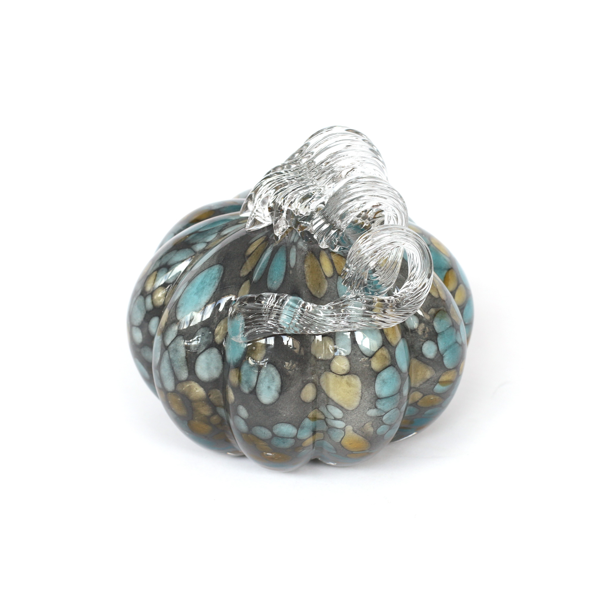 Glaskürbis, blau-grün, Ø 15 cm, H 15 cm von fischer's lagerhaus