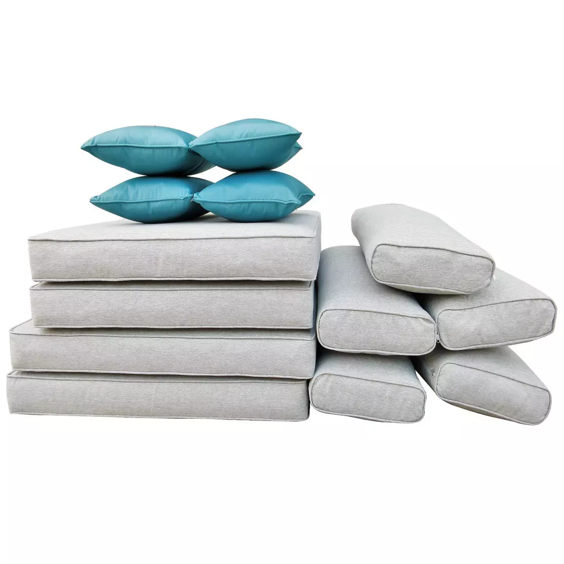 Coussins de remplacement pour salon de jardin Palma - Gris