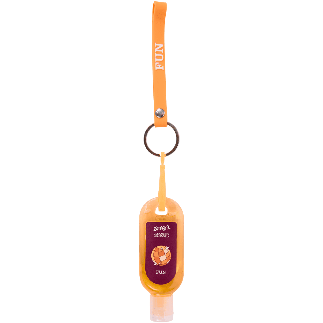 Porte-clés avec gel nettoyant pour les mains Betty's
