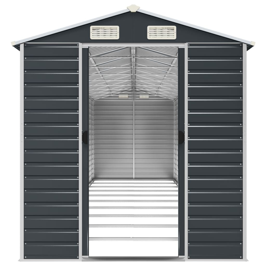 Abri de jardin anthracite 191x895x198 cm acier galvanisé