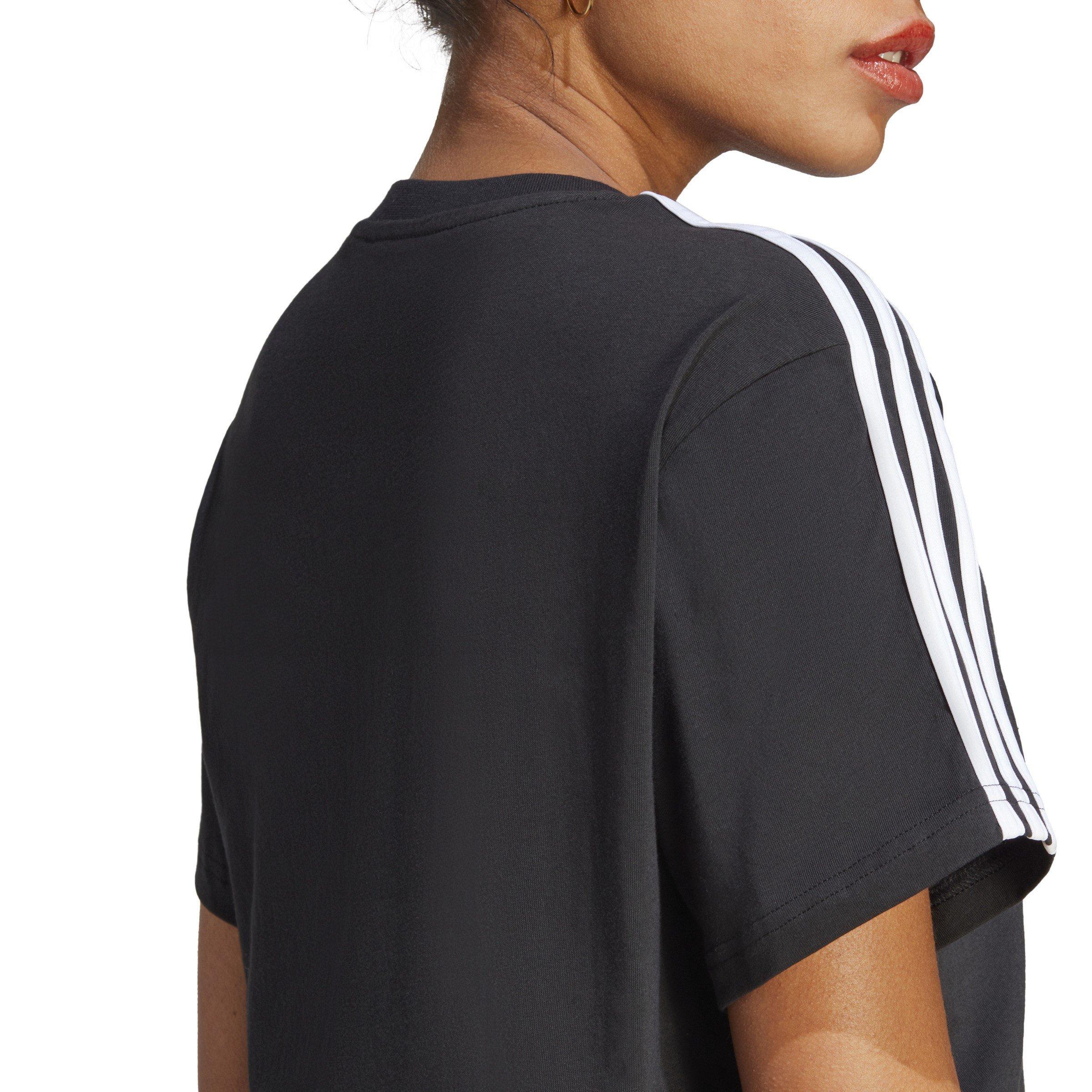 adidas 3S Crop T Shirt Womens