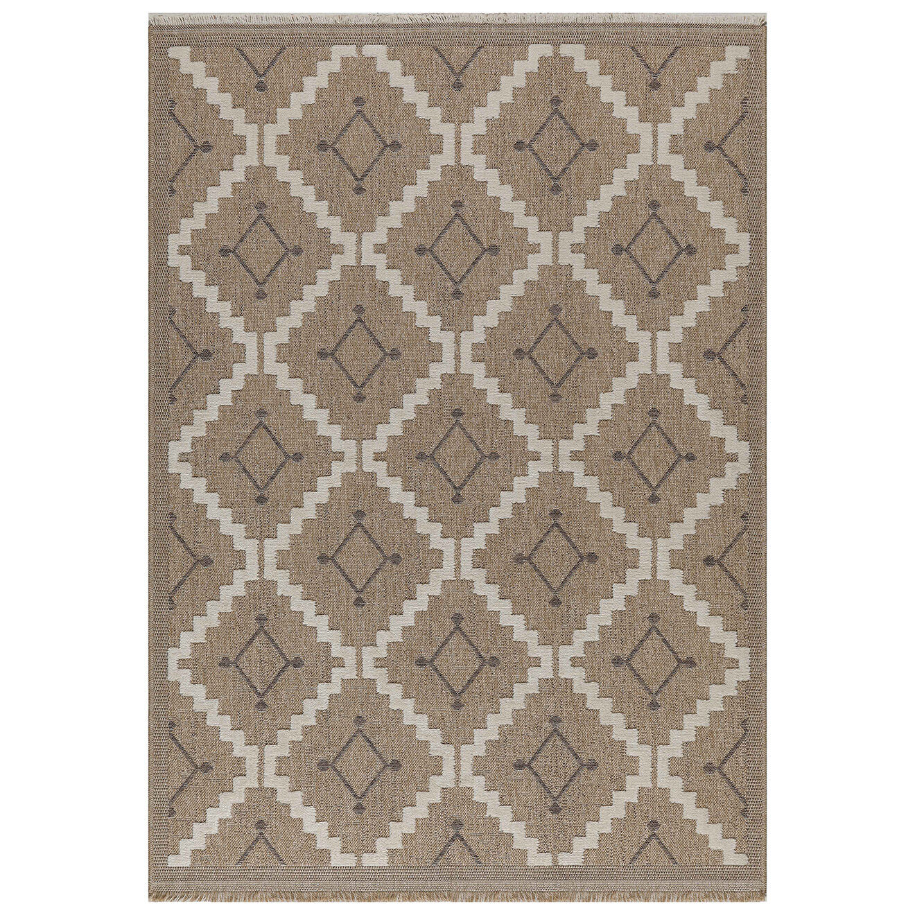 Nazar Rugs Tapis aspect jute TULUM 9041 intérieur & extérieur marron - 60x90 cm