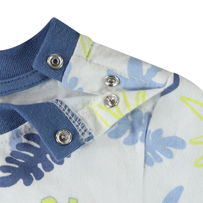 Ensemble 2 pièces avec t-shirt imprimé arty + short pour bébé garçon - Bleu moyen