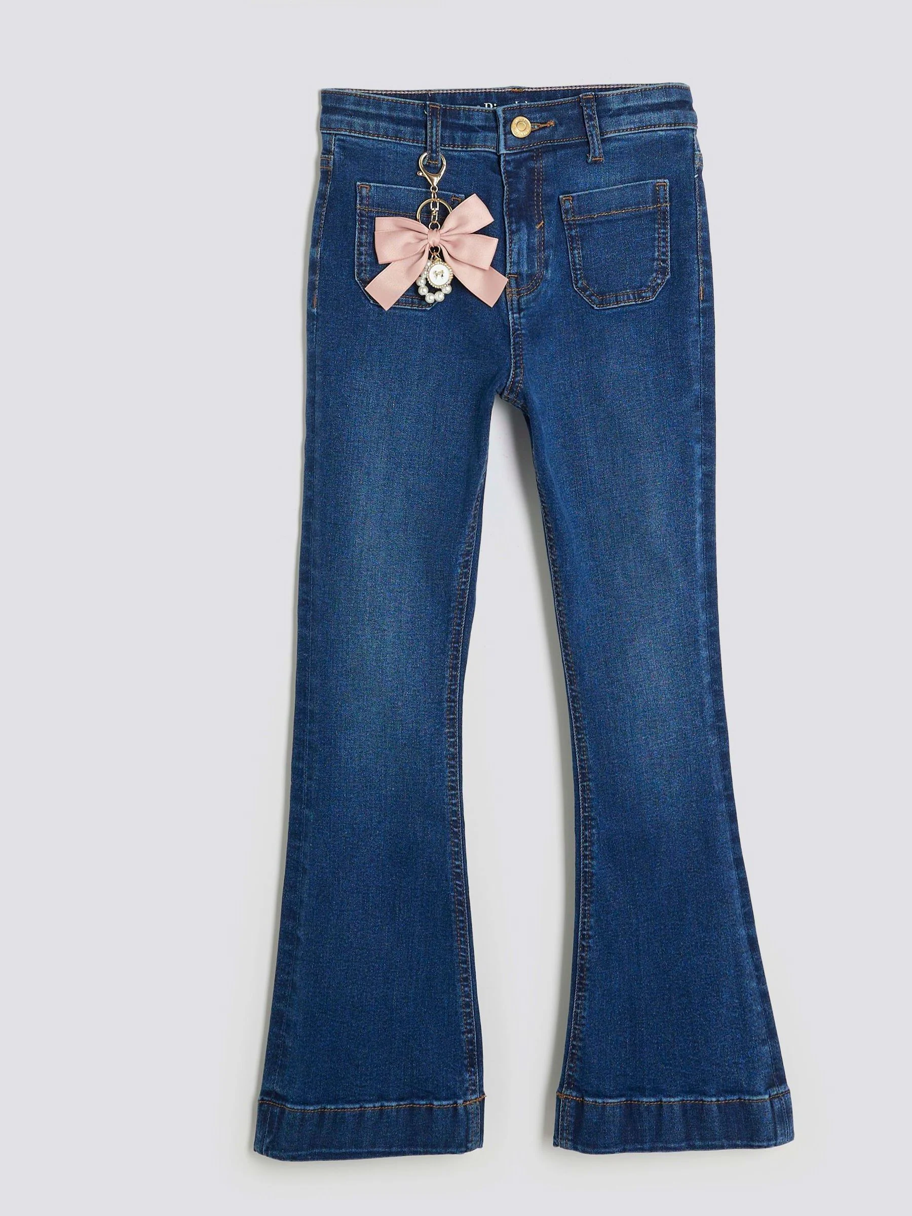 River Island Girls Jupiter Snaffle Flare Jeans