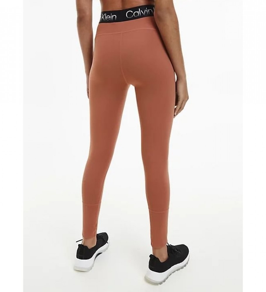 Calças legging esportivas marrons da Calvin Klein