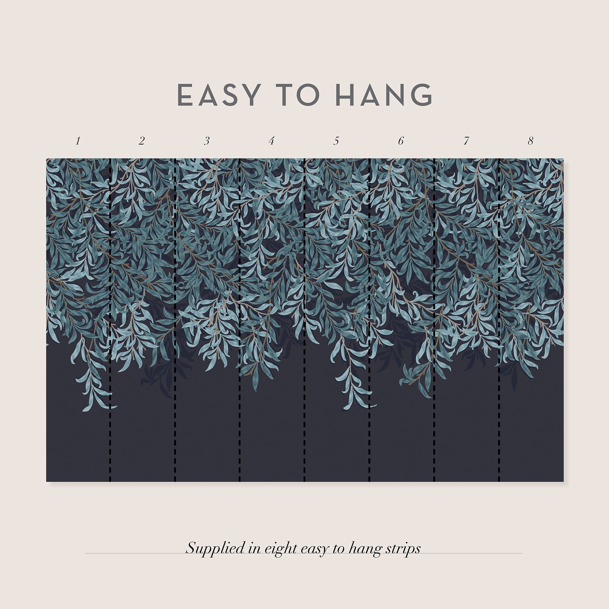 William Morris at Home Fotobehang - Willow Bough Navy - 400x250 cm