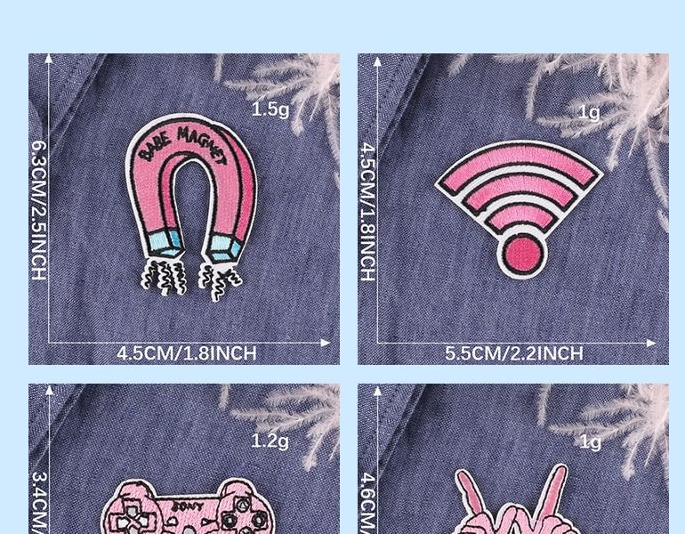 Embroidery Kingdom - Geborduurde applicatie-patch met cartoonmotief (verschillende ontwerpen)