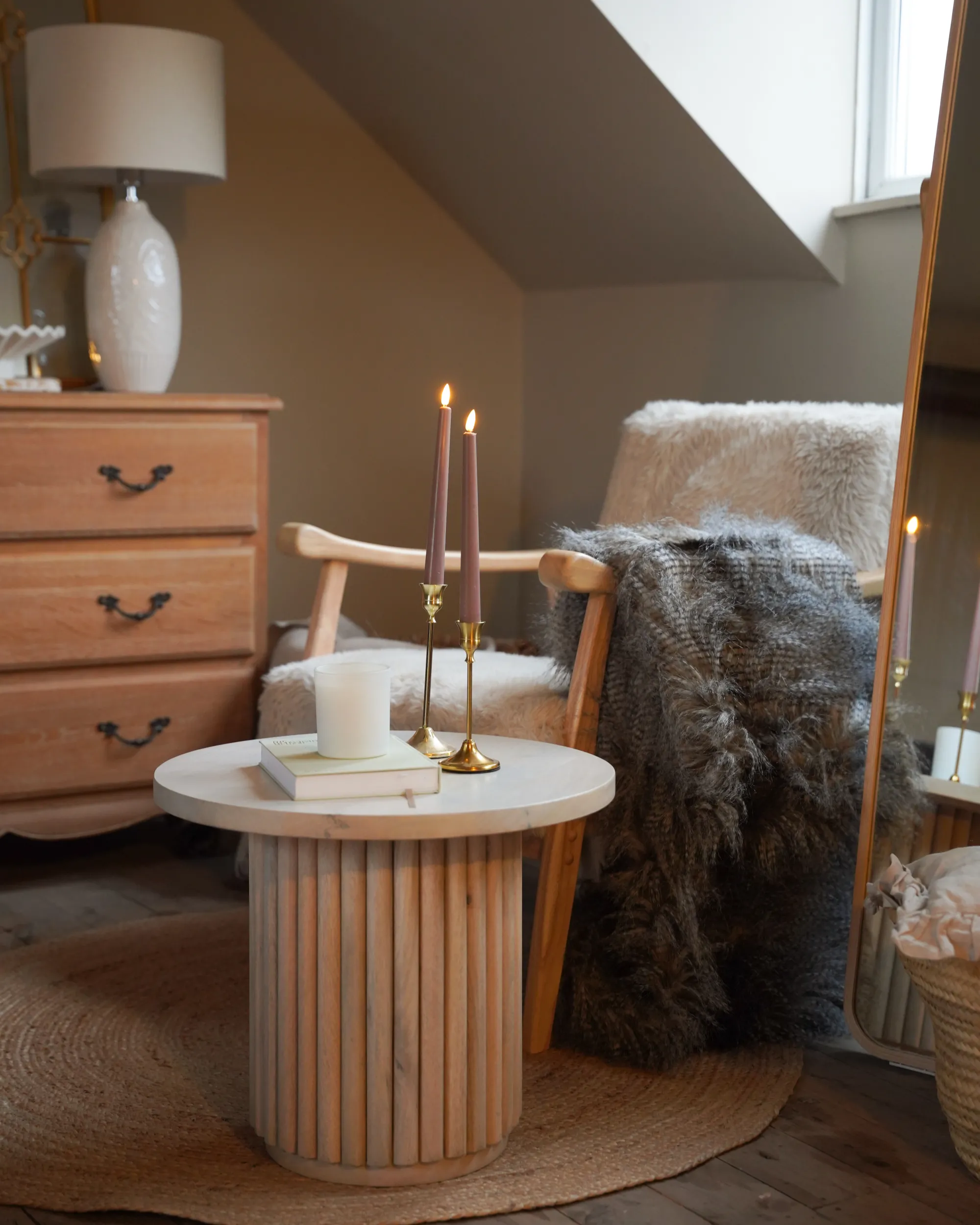 Salontafel LEMONT Mangohout Lichtbruin