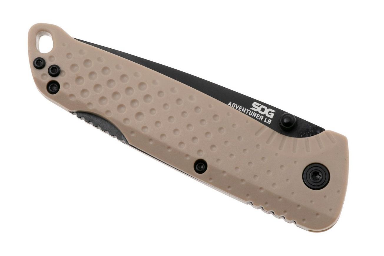 SOG Adventurer LB 13-11-05-43, Titanium Nitride5CR15MOV, FDE GRN zakmes