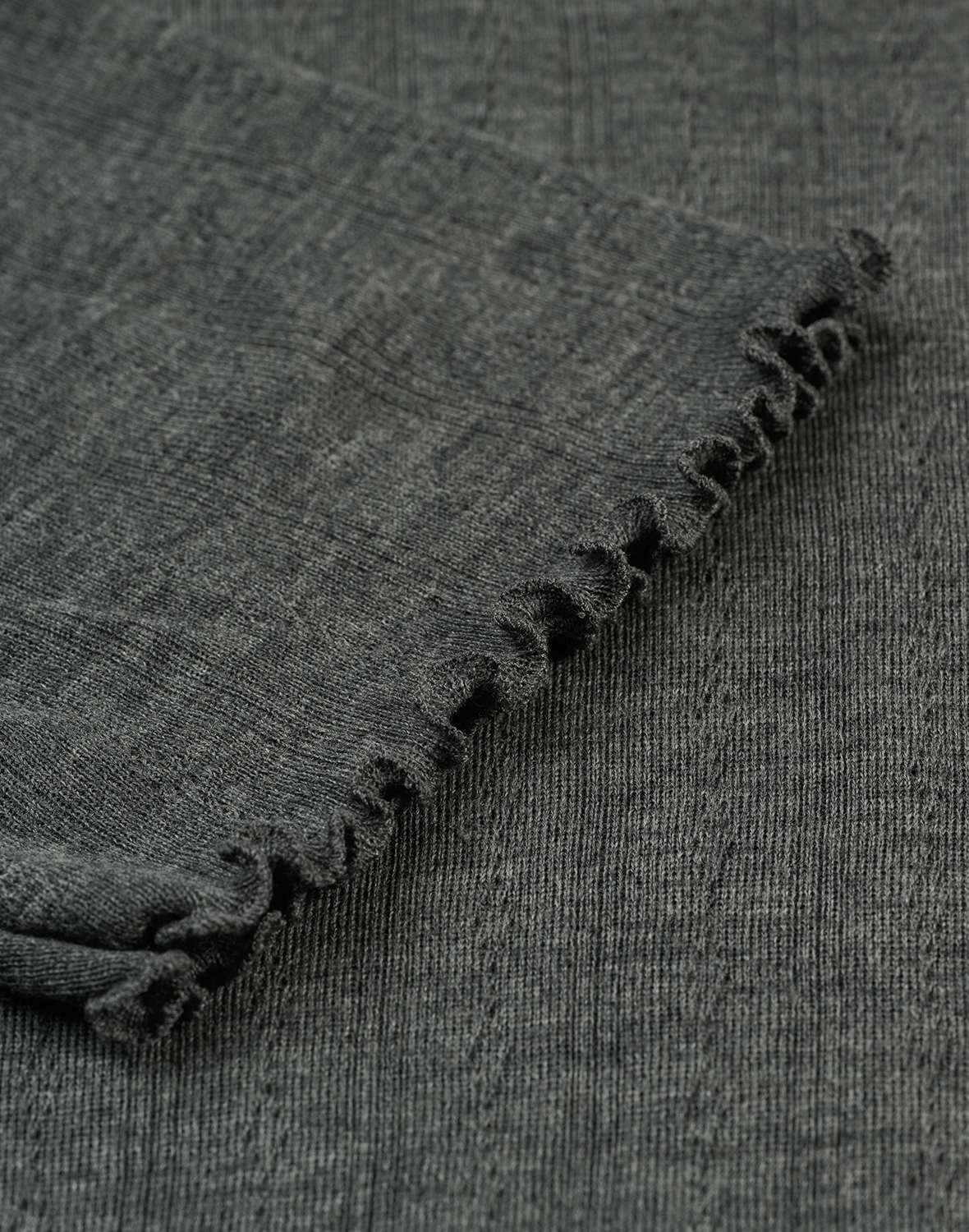 Pointelle T-shirtjurk van merinowol voor dames