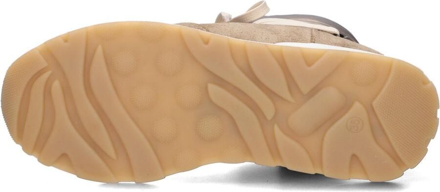 Bullboxer Beige Suède Enkelboots met Stijlvolle Details Beige