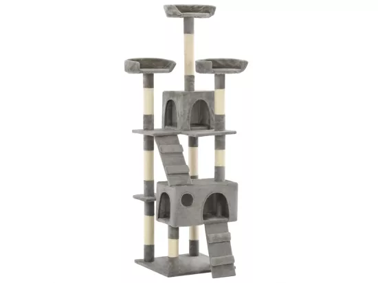 Arbre à chat avec griffoirs en sisal 170 cm Gris