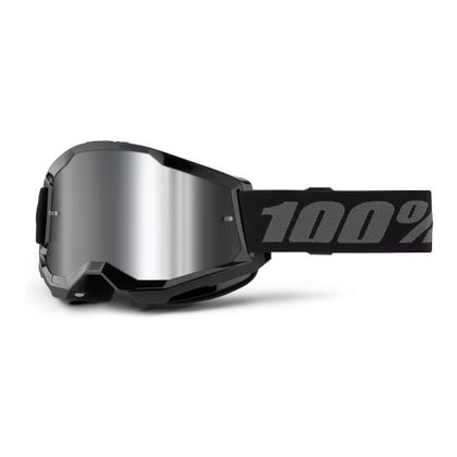 Masque cross 100% STRATA 2 Noir - Mirror Silver 2025 - Noir