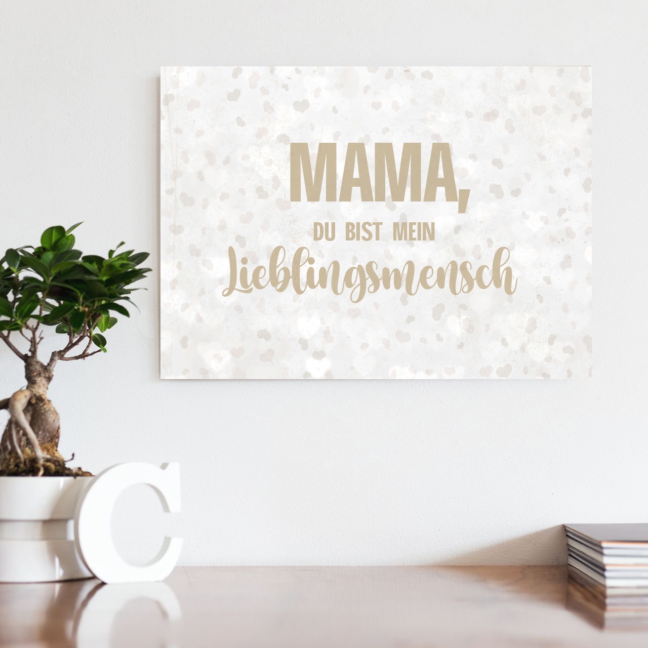 queence Metallbild »Lieblingsmensch« Herzen | Schriftzug | Sprüche | Sprüche & Texte 1 Stk. tlg. Stahlschild, Blechschild, Lieblingsmensch, Wanddeko, Wandbild