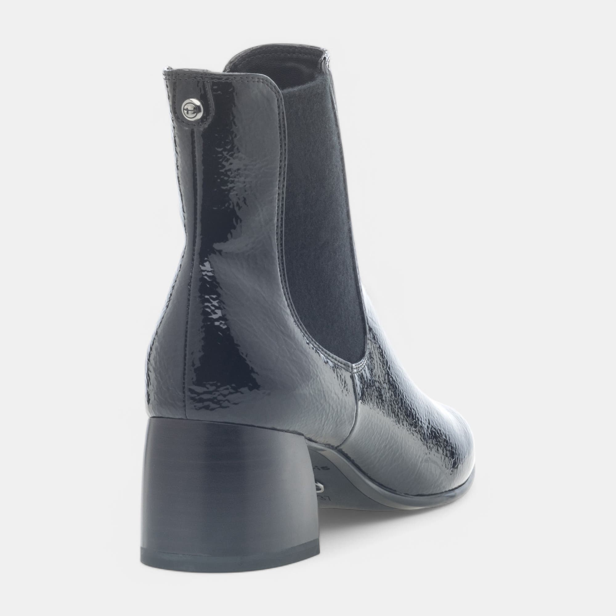 Bottines à talon Femme noir vernis