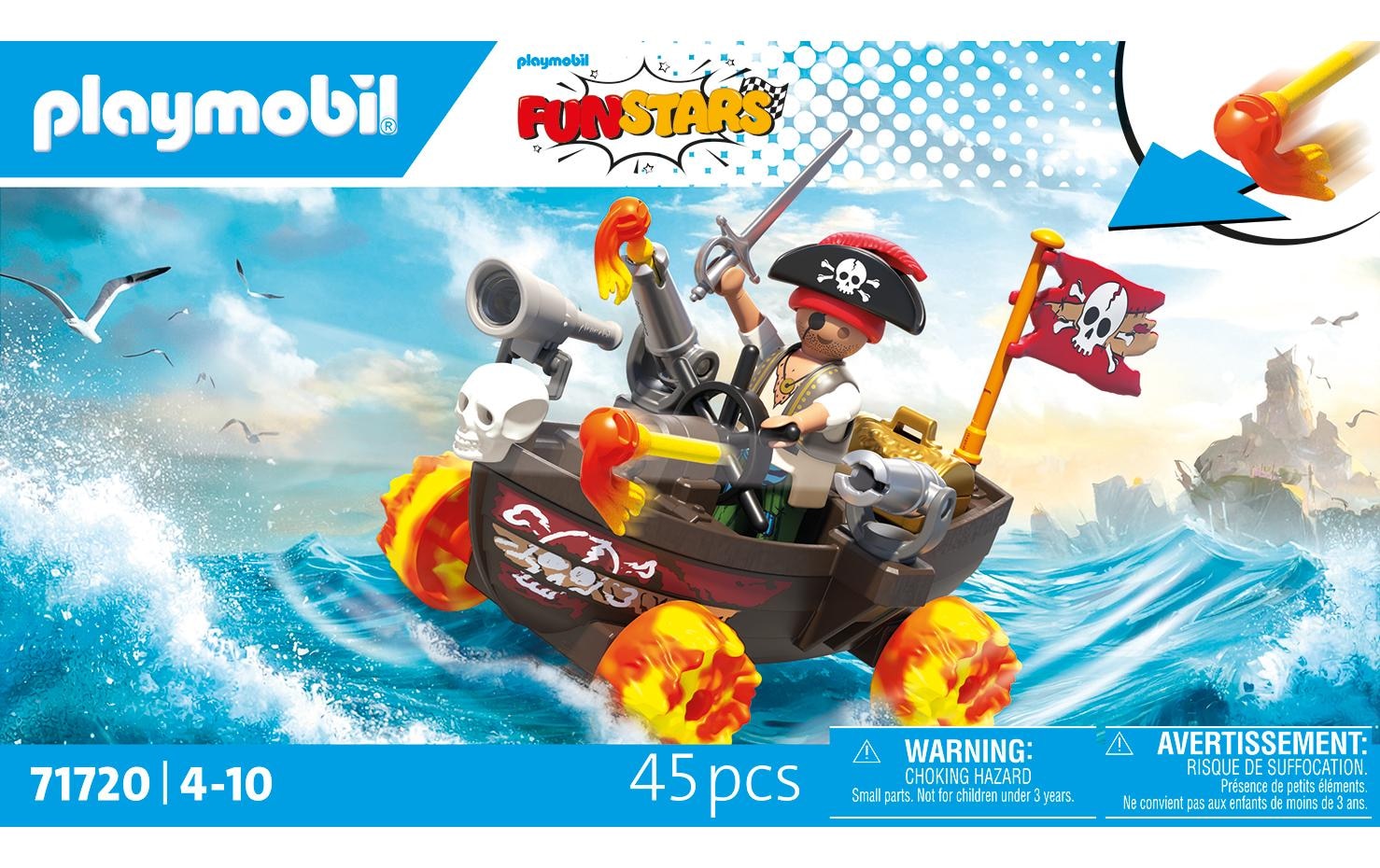 Playmobil® Konstruktions-Spielset »Playmo-Karts: Rasendes Piratenboot 71720«