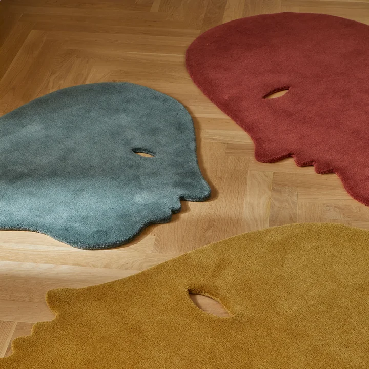 nanimarquina - Talk Talk Wollteppich, small, 85 x 95 cm, senfgelb
