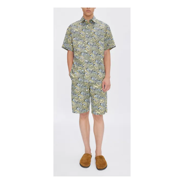 A.P.C. Chemisette Ross Imprimée | Vert kaki