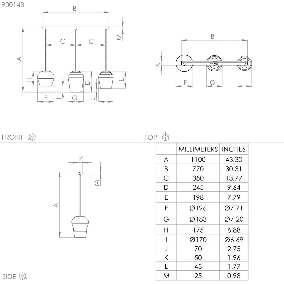 EGLO Cambaito Hanglamp - E27 - 89,5 cm - Zand