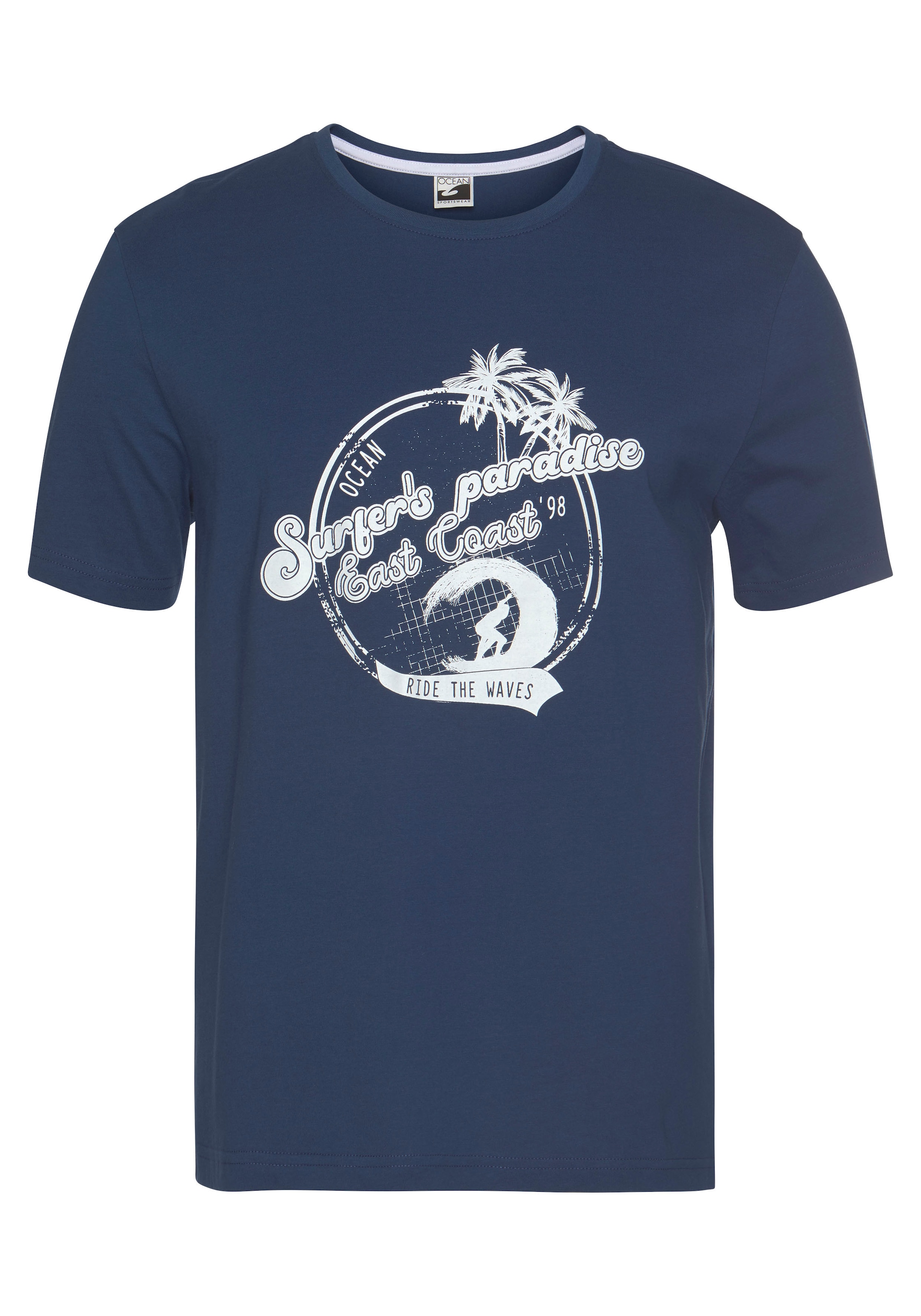 Ocean Sportswear T-Shirt , kurzärmelig,  schmal geschnitten,  mit Print,  Rundhalsausschnitt