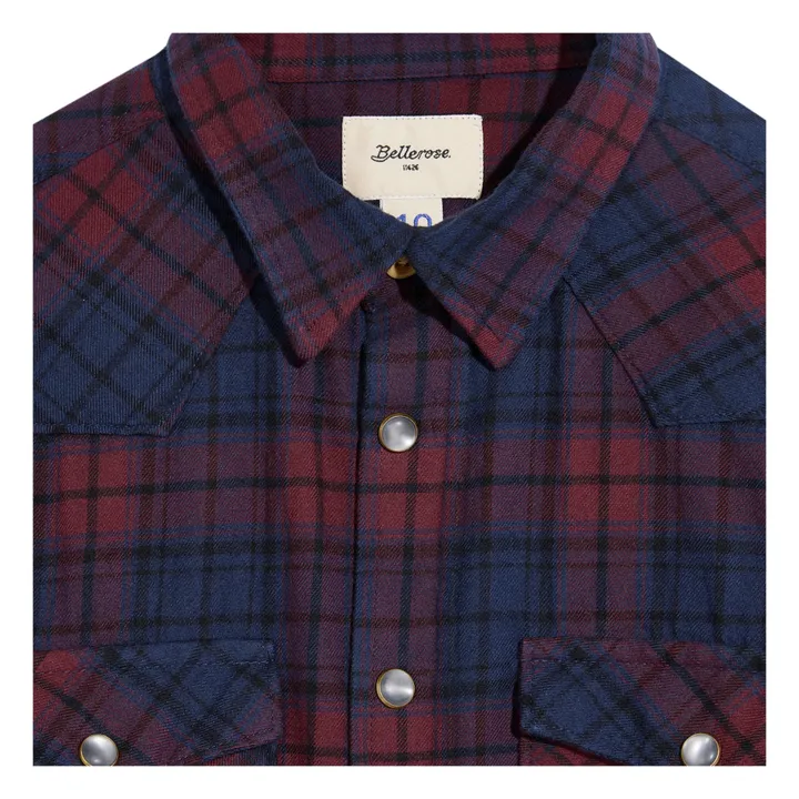 Bellerose Chemise Manches Longues Peio Carreaux | Bleu marine