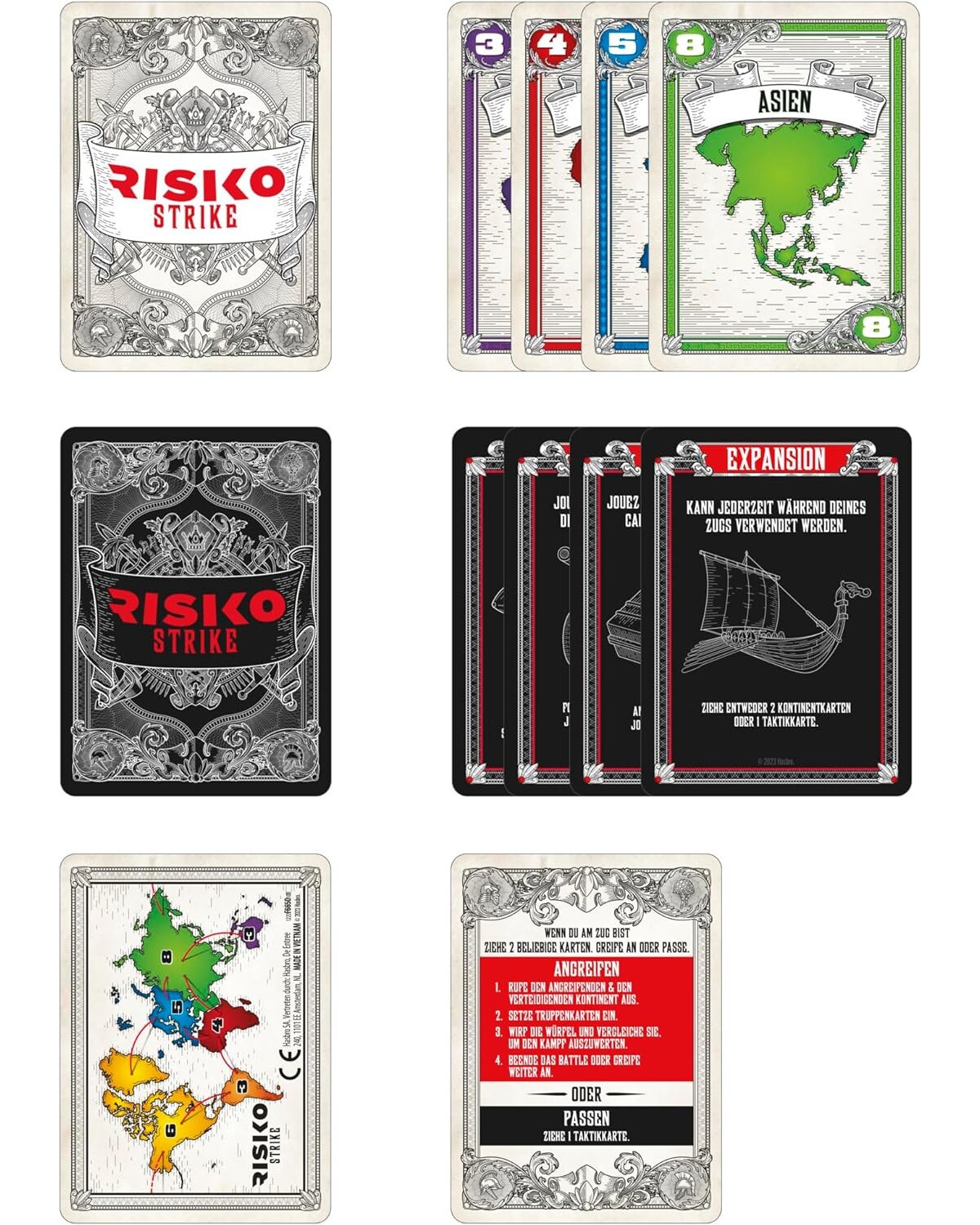 Hasbro - Risiko Strike Kartenspiel Würfelspiel Strategiespiel