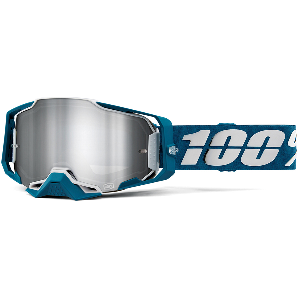 100% - Masque Armega Albar - Silver Mirror Bleu / Blanc / Gris