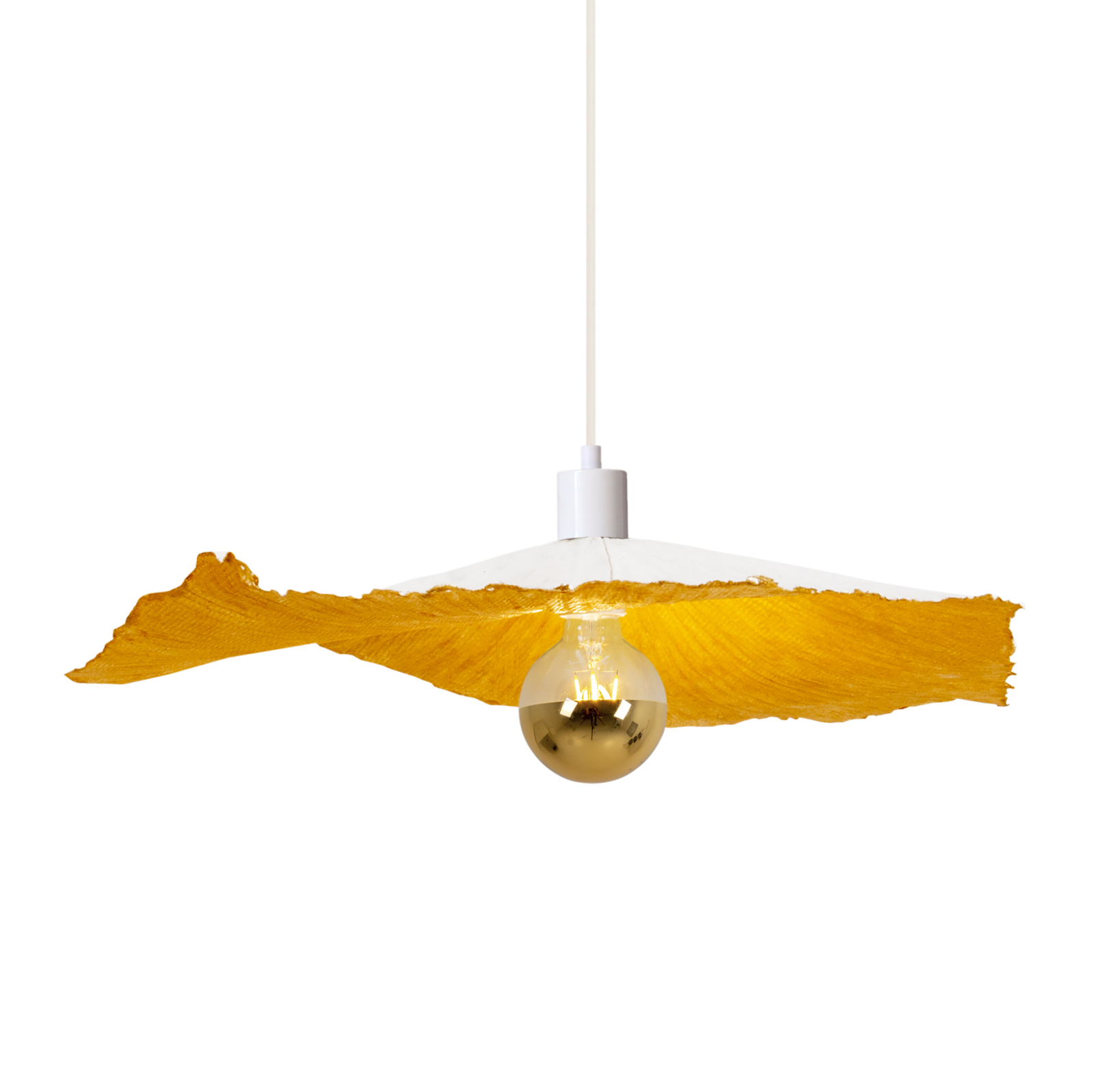 Pendelleuchte - weiß-goldfarben - Ø 56 cm