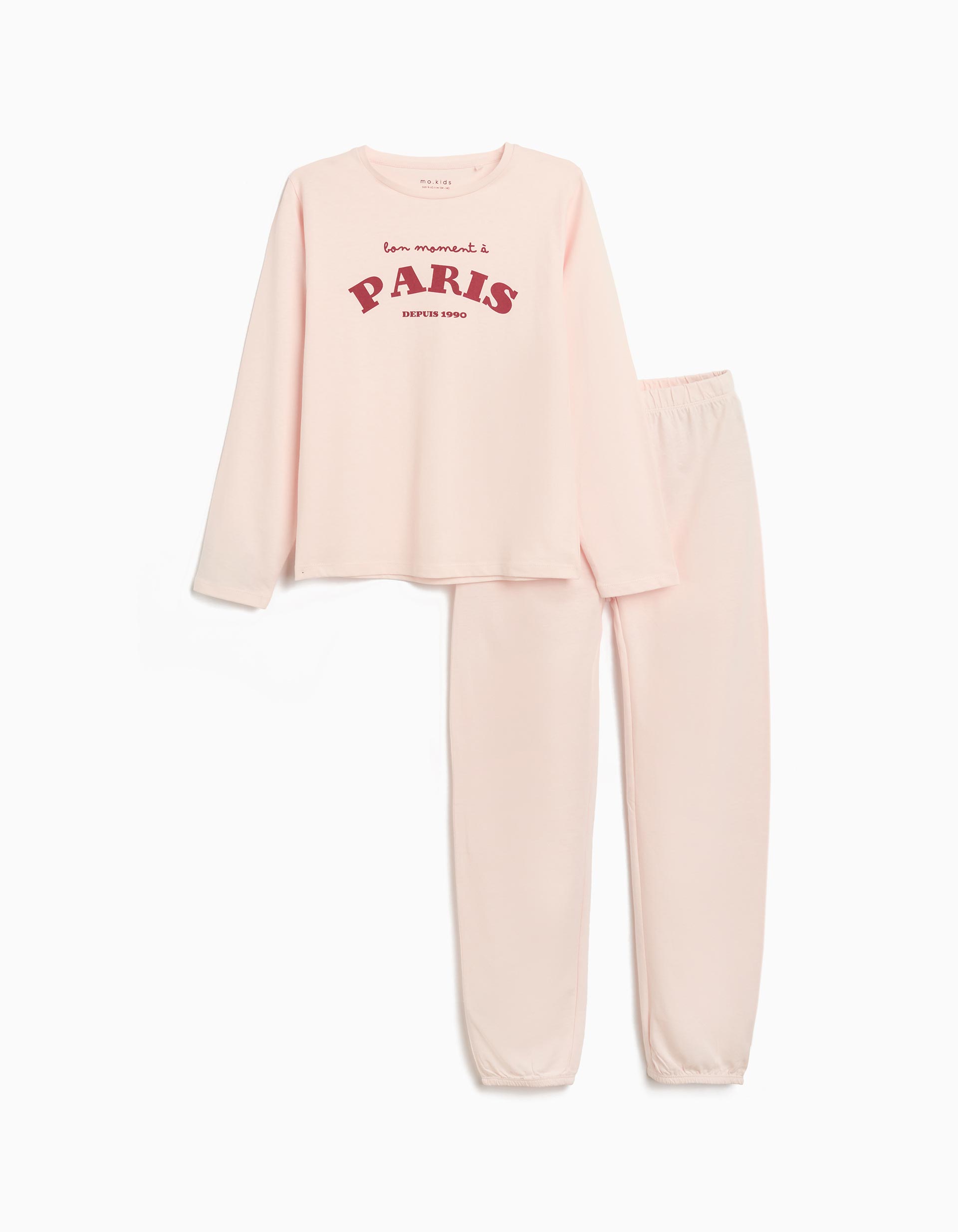 Pijama Jersey, Menina, Rosa Claro