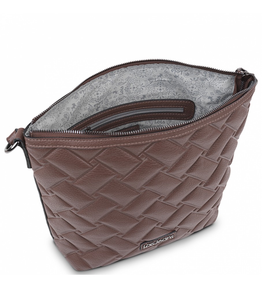 Bolsa de ombro Lois com alça de ombro adicional LOIS 316870 marrom escuro