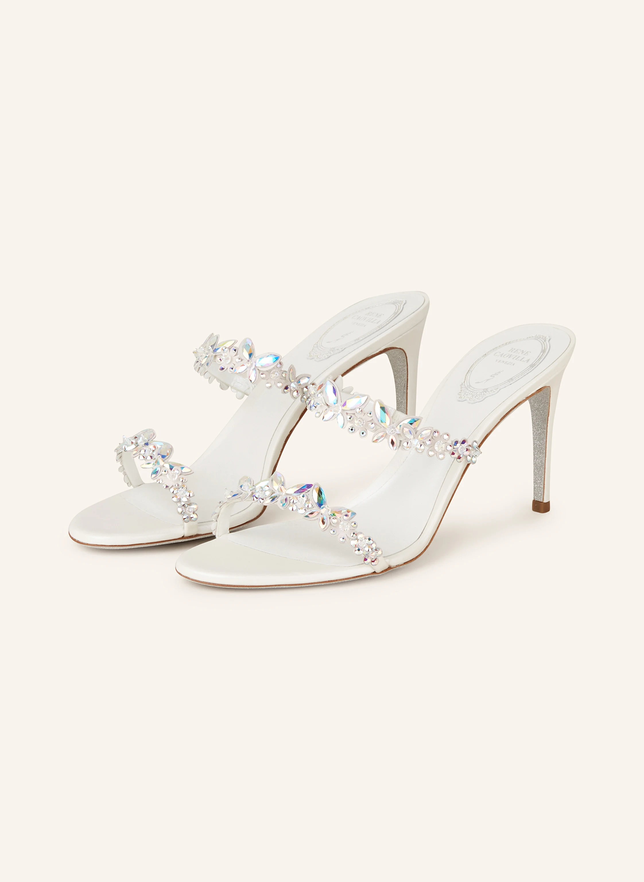 RENE CAOVILLA Mules BESSIE mit Schmucksteinen