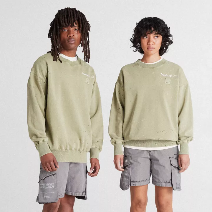 Sweat à col ras du cou Future73 Timberland x A-COLD-WALL* unisexe en vert clair