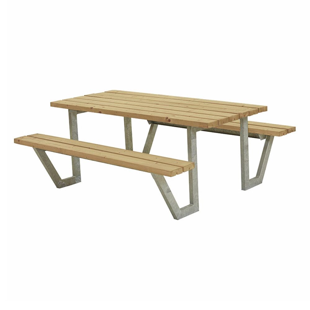 BENKESETT PLUS BORD/BENKER WEGA 177X161X73/45CM GYLDENBRUN