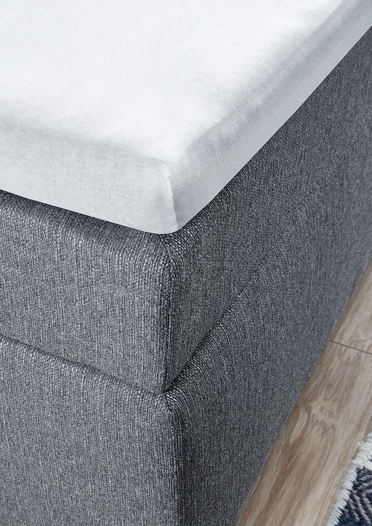 Boxspringbett SAN ANTONIO 180 x 200 cm silbergrau