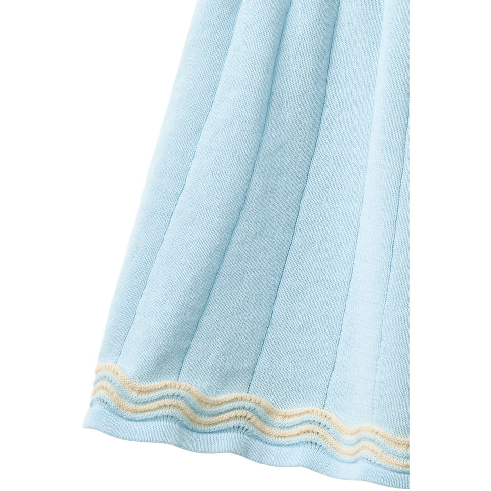 Køb COPENHAGEN COLORS Ice Blue/Cream Comb. Strikket Tennis Nederdel