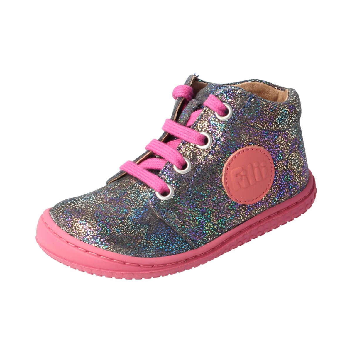 202111-3 GECK velours leather glitter grey laces Weite/M