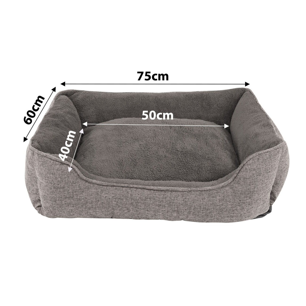 Lionto Hundebett meliert grau S