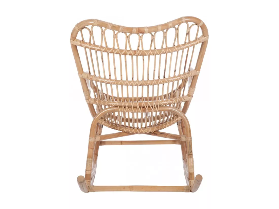 Fauteuil à Bascule en Rotin 