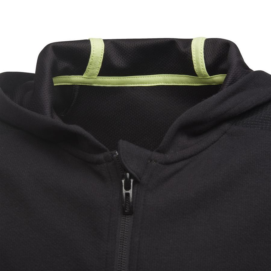 adidas Sweat à Capuche XFG Full Zip - Noir/Jaune Enfant