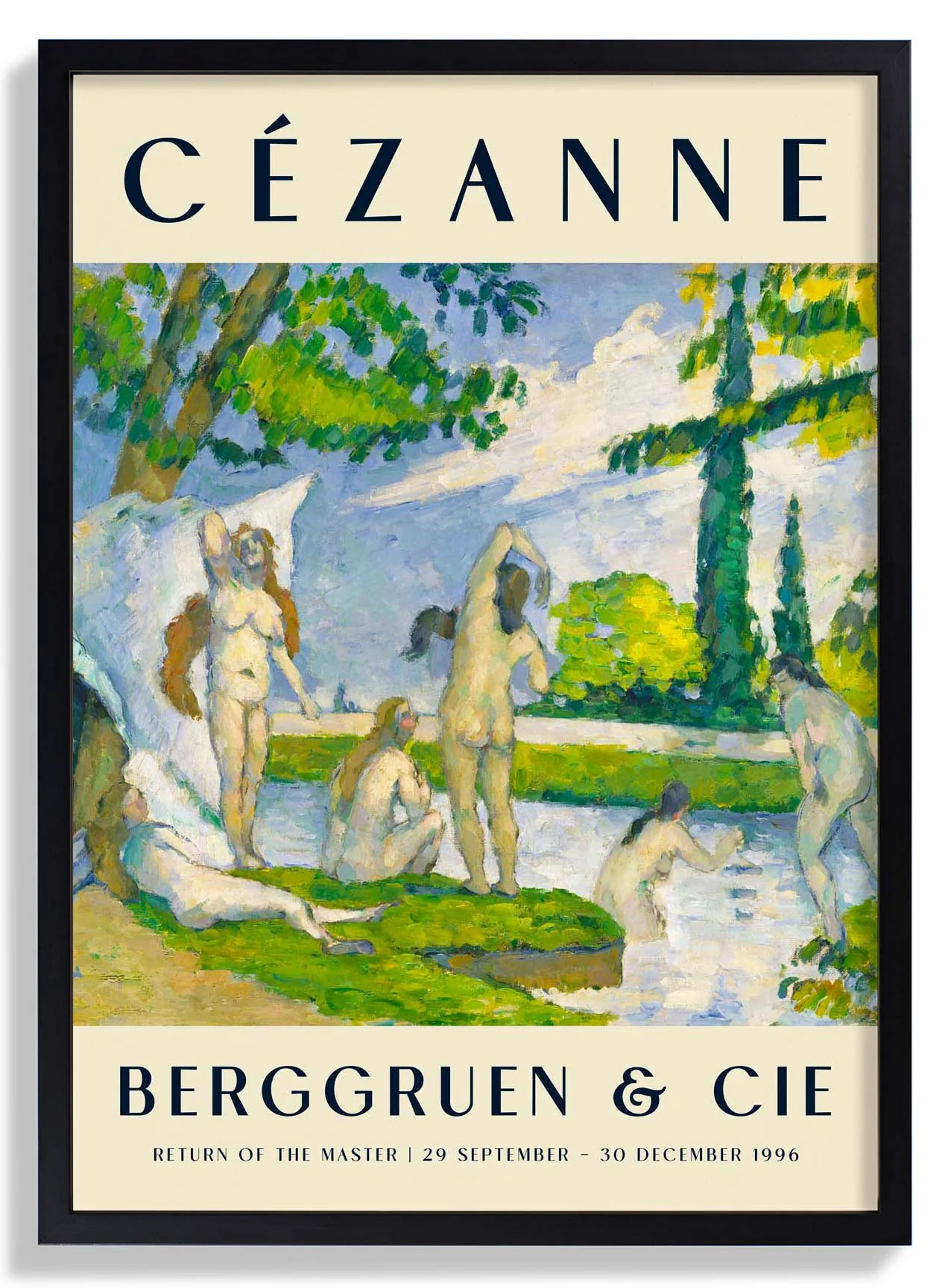 Badende Kunstausstellung von Paul Cézanne