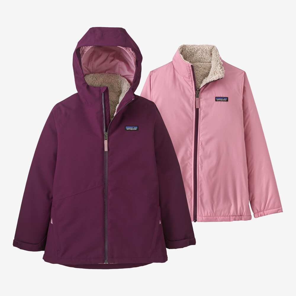 4-in-1 Kinder-Alltagsjacke mit verlängertem Rückenteil