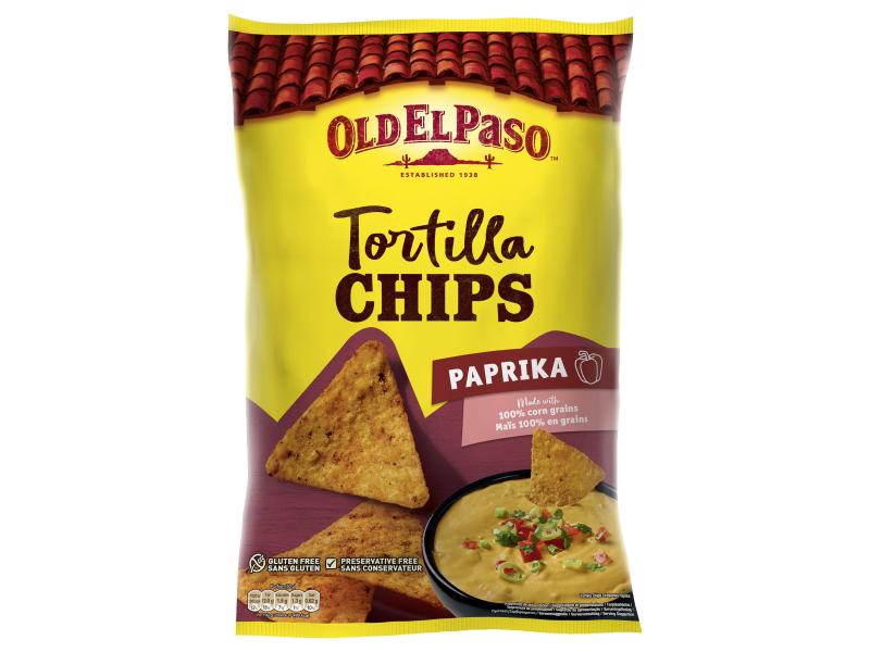 Old El Paso Tortilla Chips Paprika 185 g Maischips mit Paprika-Geschmack