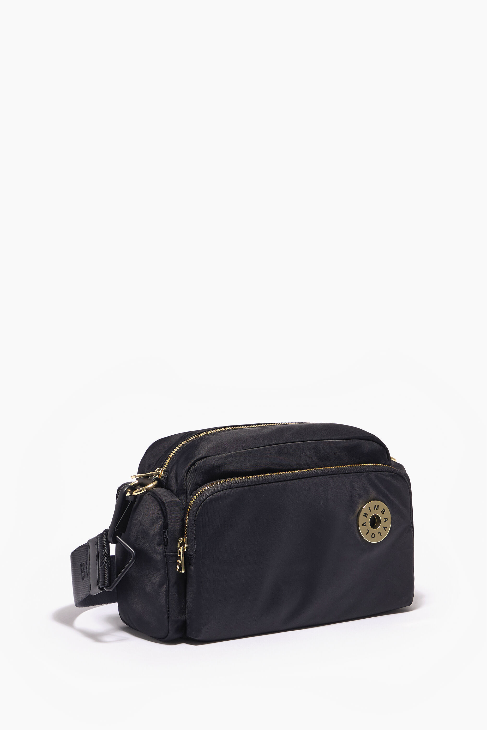 Bolsa de ombro M em nylon preto
