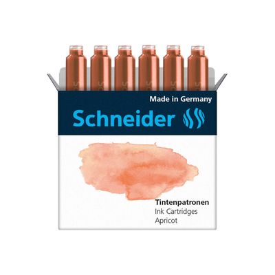 Schneider - 6 Cartouches d'encre pastel - abricot
