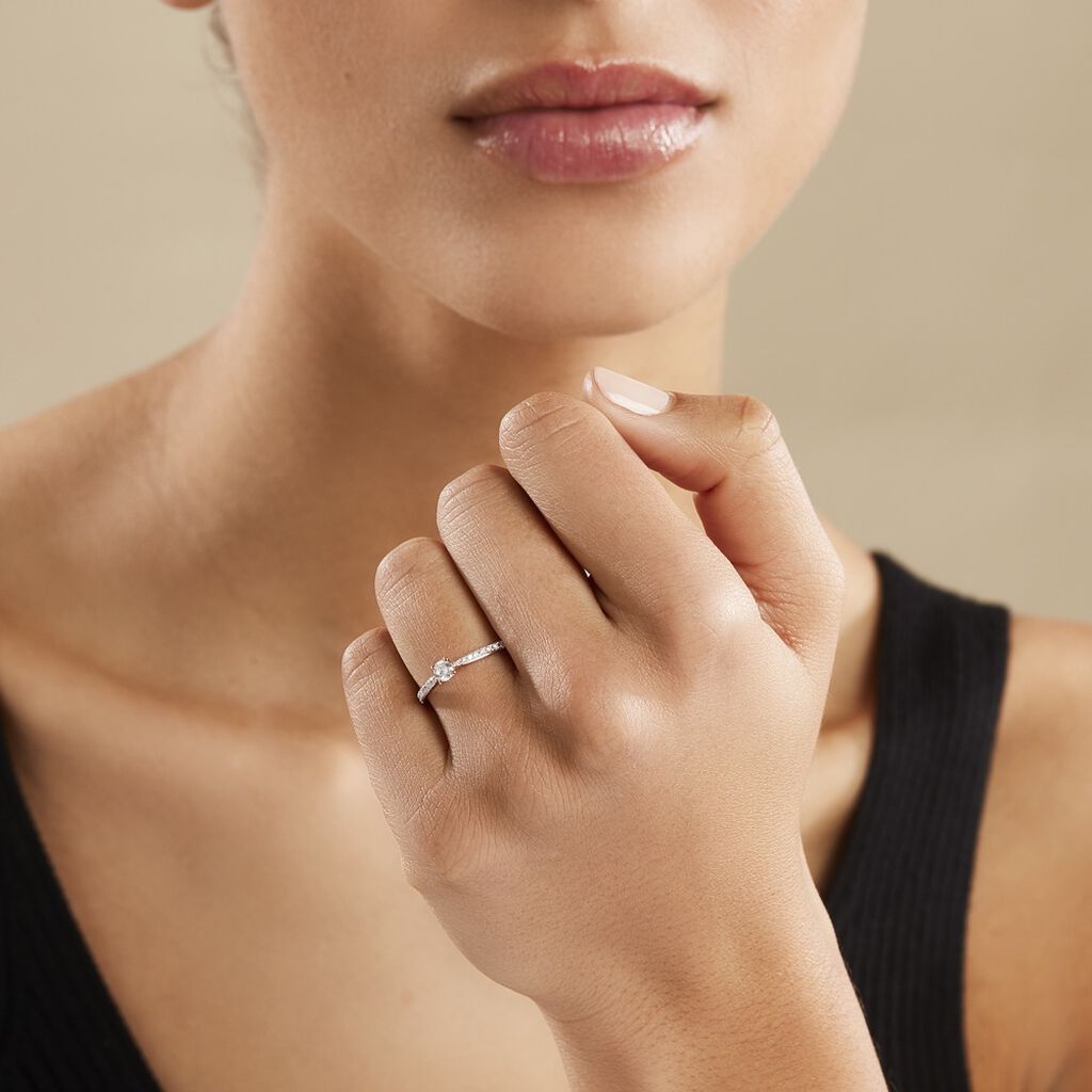 Bague Solitaire Hemera Or Rose Diamant