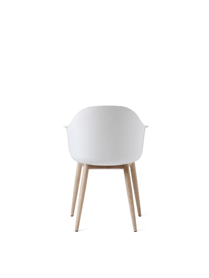 Audo Copenhagen Harbour Dining Chair, Wood Base, Sh Hvid