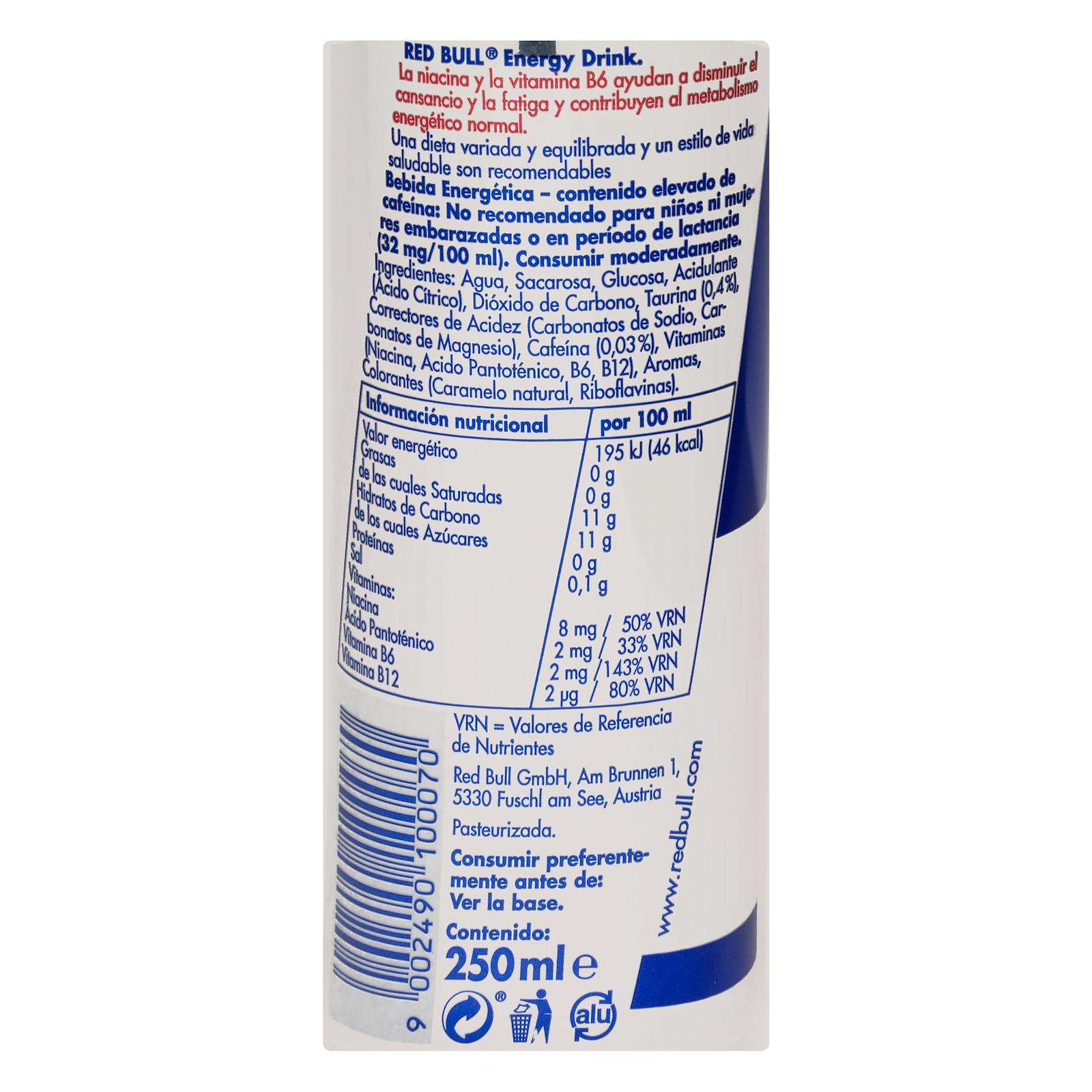boisson énergisante Red Bull