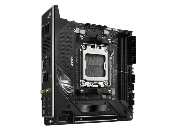 ASUS ROG Strix B650E-I Gaming WiFi - Bundkort - mini ITX - Socket AM5 - AMD B650 Chipset - USB-C 3.2 Gen 2x2, USB-C 3.2 Gen2, USB 3.2 Gen 2, USB 3.2 Gen 1 - 2.5 Gigabit LAN, Wi-Fi 6E - onboard grafik (CPU påkrævet) - HD Audio (8-kanaler)