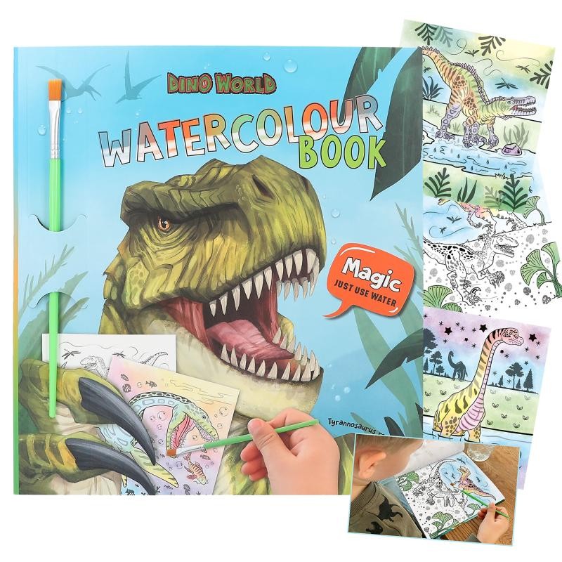 Dino World- Magisk Vandmalebog
